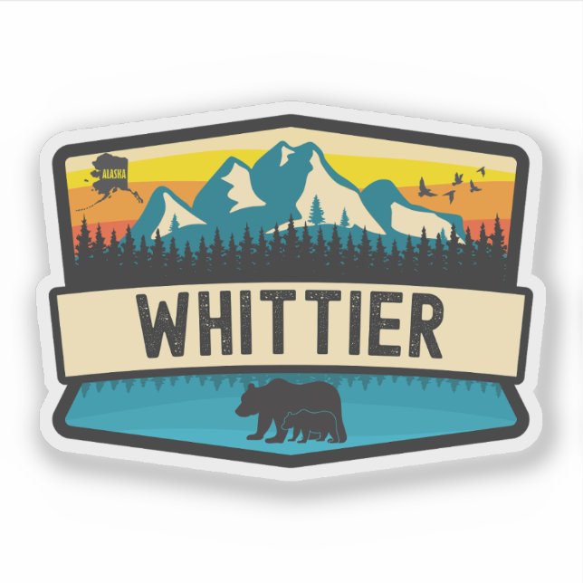Whittier, Alaska Sticker (Front)
