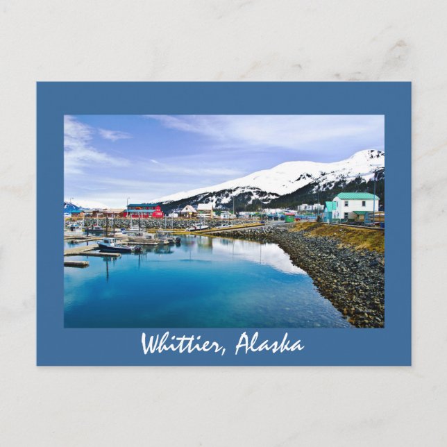 Whittier, Alaska, U.S.A. Postcard (Front)