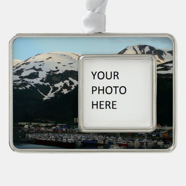 Whittier at Dusk Scenic Alaska Photography Christmas Ornament (Front)