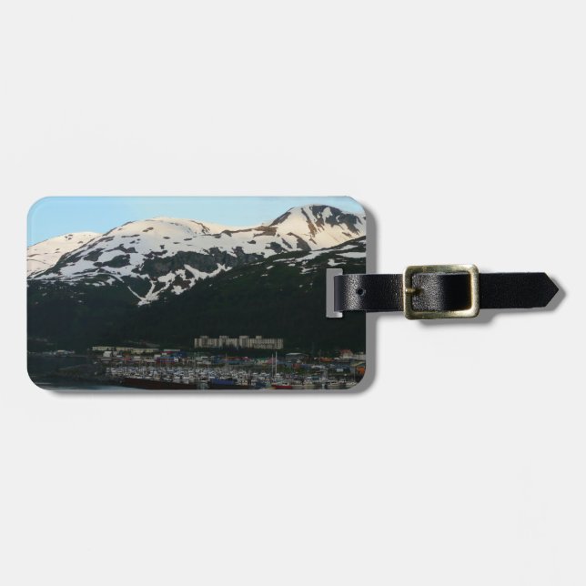 Whittier at Dusk Scenic Alaska Photography Luggage Tag (Front Horizontal)