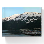 Whittier at Dusk Scenic Alaska Photography Paperweight