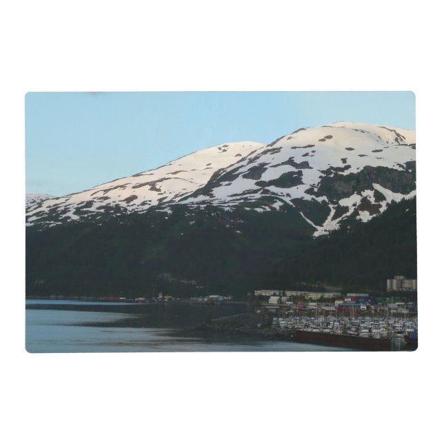 Whittier at Dusk Scenic Alaska Photography Placemat (Front)