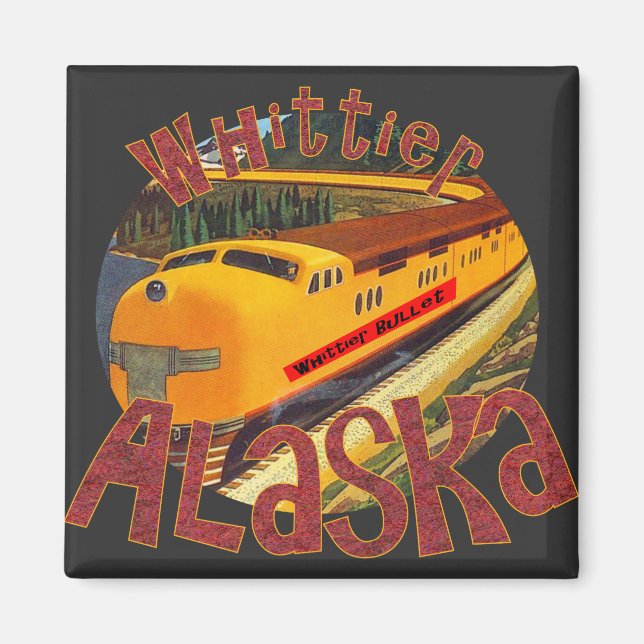 Whittier Bullet Train 260 Kilometres per hour Magnet (Front)