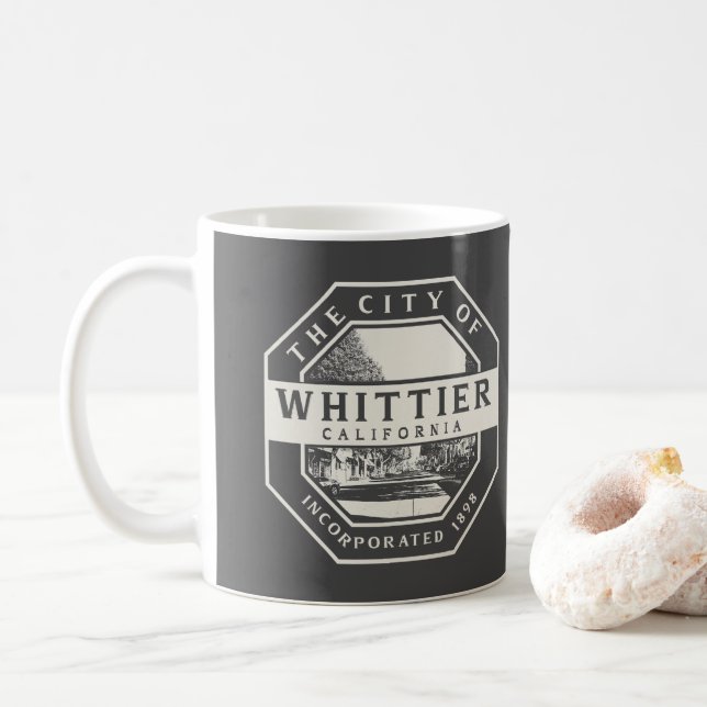 WHITTIER LOS ANGELES CALIFORNIA COFFEE MUG (With Donut)