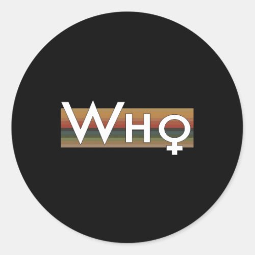 Who 13Th Doctor Female Symbol Classic Round Sticker