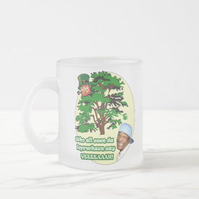 Who all seen da Leprechaun Frosted Glass Coffee Mug (Left)