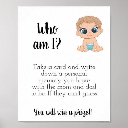 Who am I Baby Boy Poster