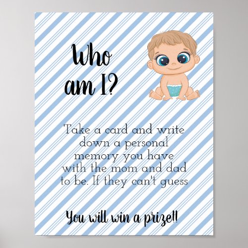Who am I Baby Boy Poster