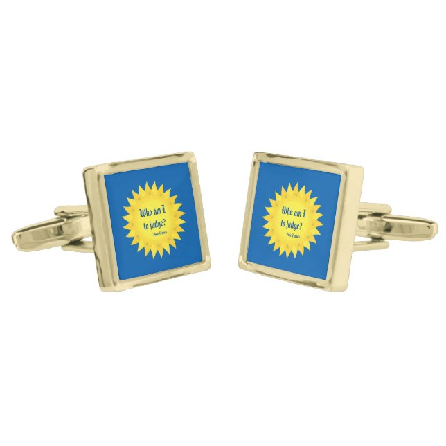 Who Am I To Judge?, Pope Francis Cufflinks (Angled)