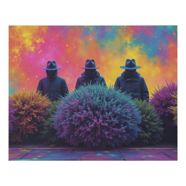Who are these three? faux canvas print (Front)