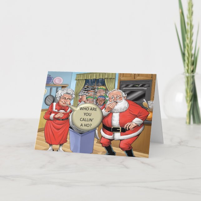 Who Are You Callin' A Ho? Holiday Card (Front)
