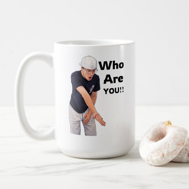 Who are you Cam  Coffee Mug (With Donut)