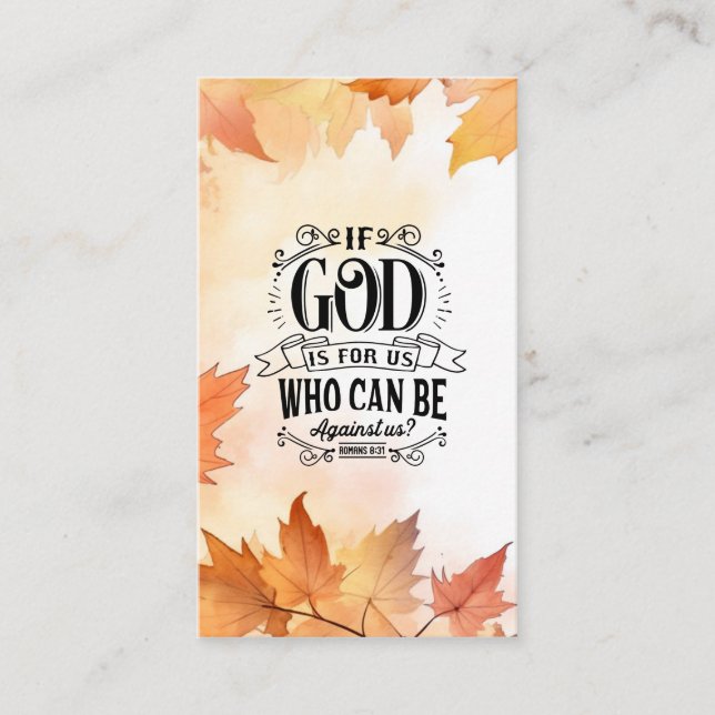 Who can be Against Us? Business Card (Front)