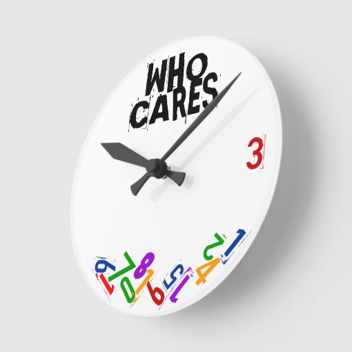 Who Cares Falling Numbers Wall Clock 