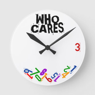 Who Cares Falling Numbers Wall Clock