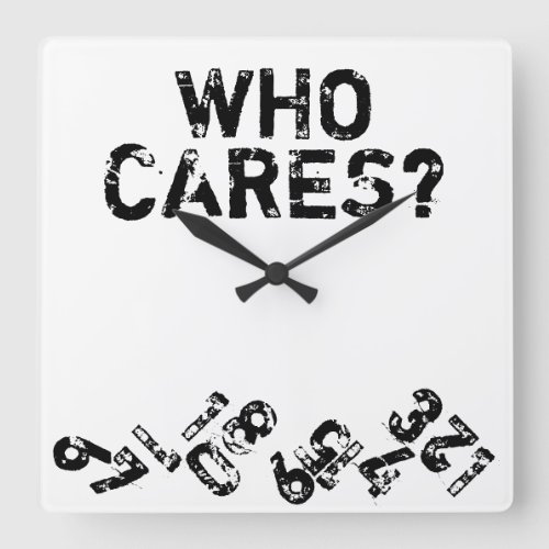 Who Cares Falling Numbers Wall Clock
