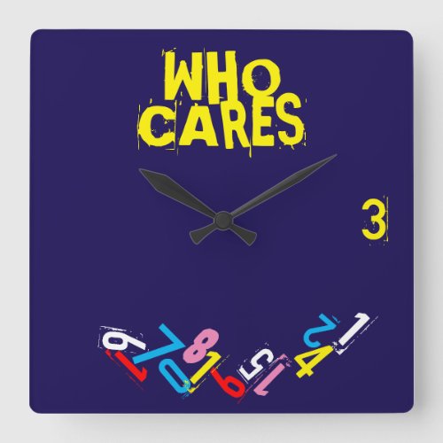Who Cares Falling Numbers Wall Clock