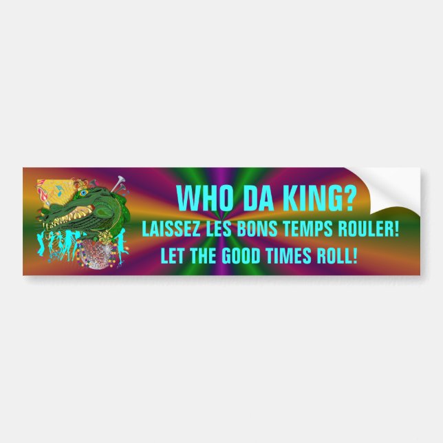 Who Da King? Bumper Sticker (Front)