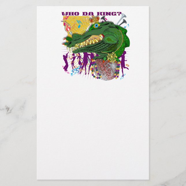 Who Da King? Louisiana Stationery (Front)