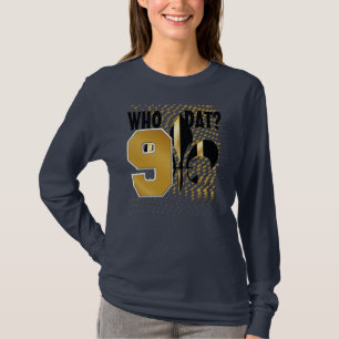 Who dat? No. 9/Black gold hearts/Fleur de Lis T-Shirt
