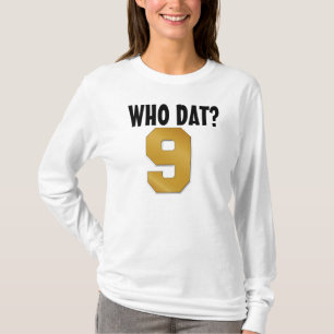 Who dat? No. 9/Black gold T-Shirt
