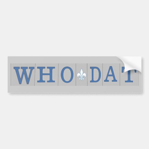 Who Dat t_shirts Bumper Sticker