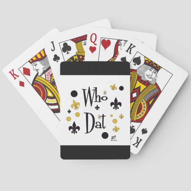 Who Dat t-shirts Poker Cards (Back)
