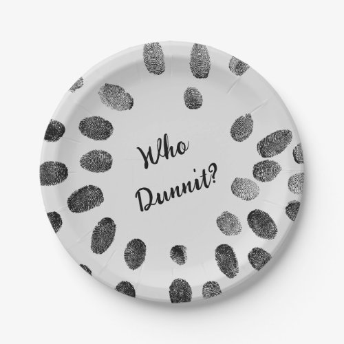 Who Dunnit Birthday Murder Mystery Paper Plates