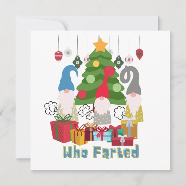 Who Farted Elves Note Card (Front)