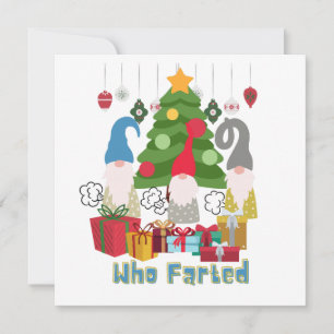 Who Farted Elves Note Card