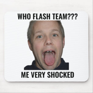 Who Flash Team Funny Gamer Mouse Pad