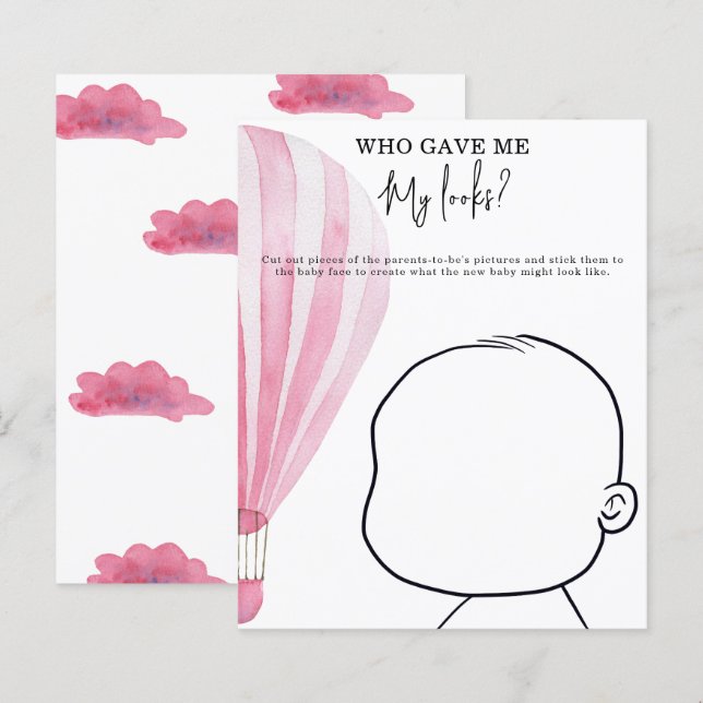 Who gave me My looks? baby shower game (Front/Back)
