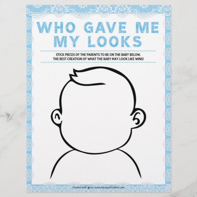 Who Gave Me My Looks [Luxury Lace [Blue]] Letterhead (Front)