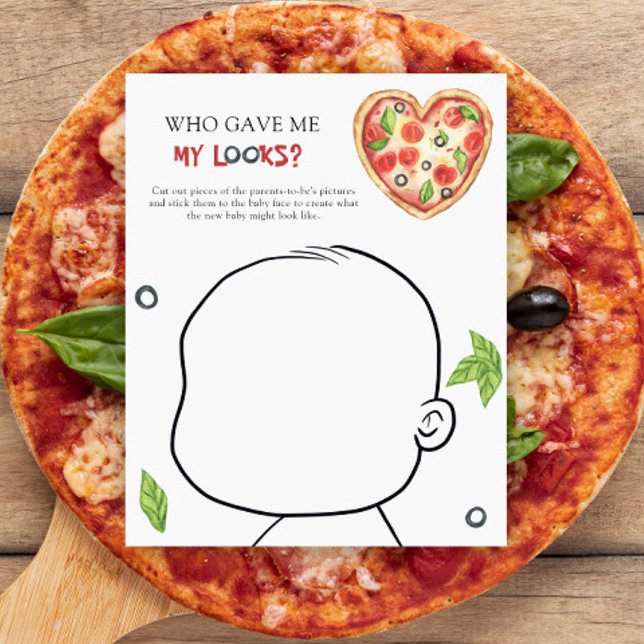 Who gave me my looks Pizza baby shower game (Creator Uploaded)