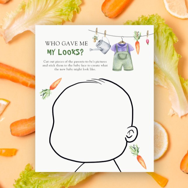 Who gave me my looks VEGGIE baby shower game (Creator Uploaded)