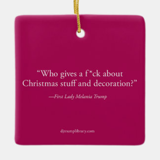 "Who Gives a F*ck About Christmas" Ceramic Ornament