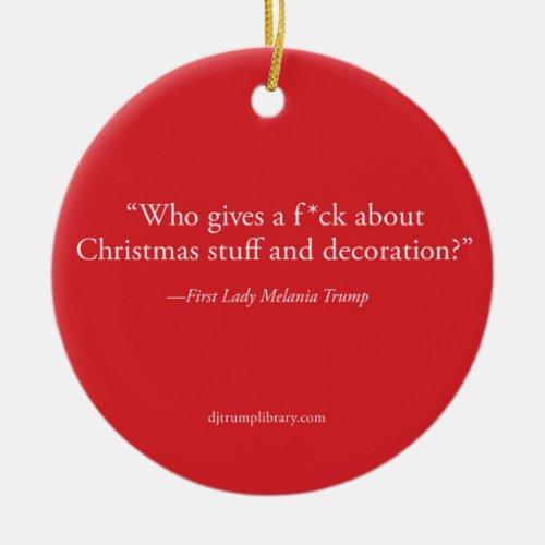Who Gives a Fck About Christmas Circle Ornament