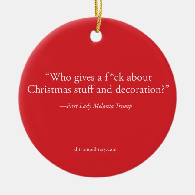 "Who Gives a F*ck About Christmas" Circle Ornament (Front)