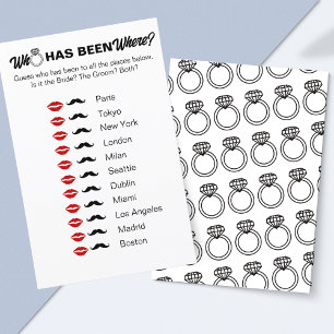 Who Has Been Where? Bridal Shower Travel Game