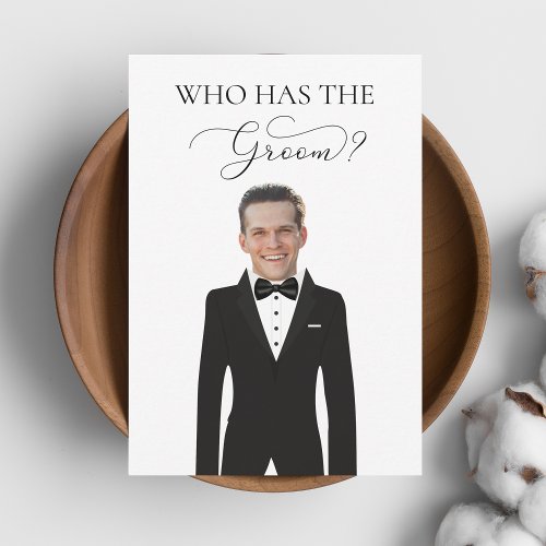 Who Has the Groom Fun Bridal Shower Game Card