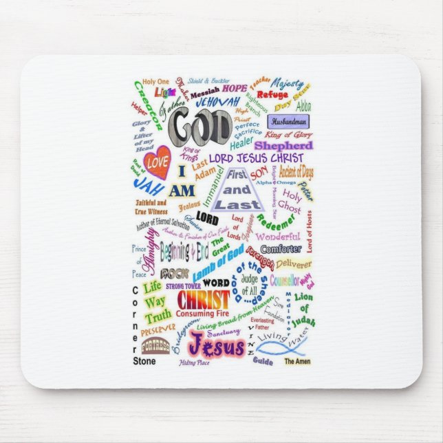 Who He Is...Names of God Mouse Pad (Front)
