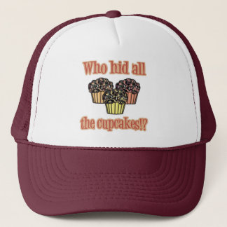 Who Hid the Cupcakes (camo) Trucker Hat