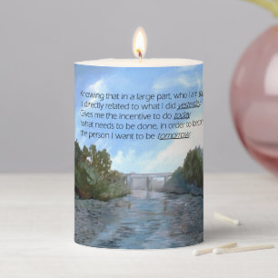 Who I am Today Inspirational Pillar Candle