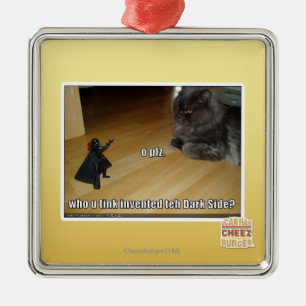 Who invented the dark side? metal ornament