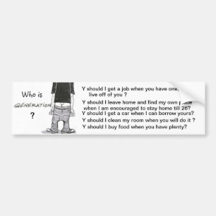 Who is Generation Y? Bumper Sticker