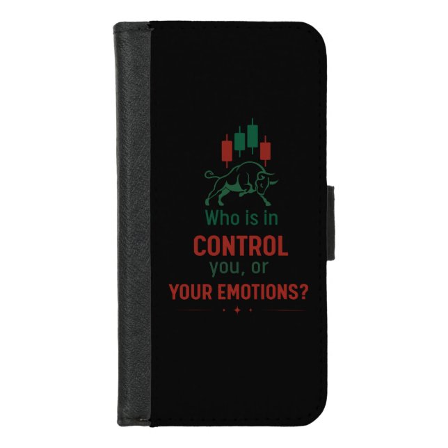 Who Is in Control? – Trading Psychology iPhone Wallet Case (Front)