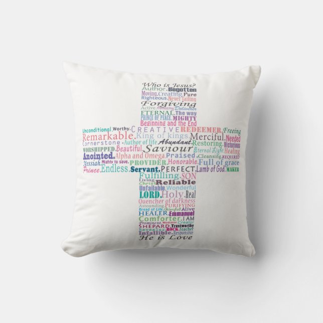 Who is Jesus Throw Pillow (Front)