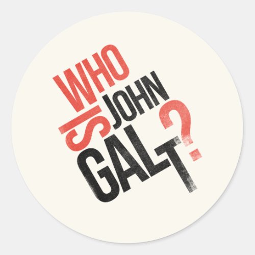 Who Is John Galt Ayn Rand Sticker