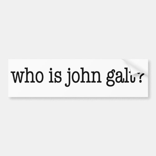 who is john galt bumper sticker