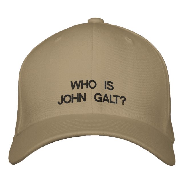 Who is John Galt? Embroidered Baseball Cap (Front)